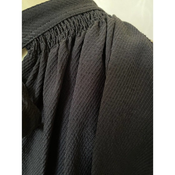 NWT HELMUT LANG Crepe Halter Top Black Tie Textured Blouse Sleeveless Sh… - Picture 6 of 8